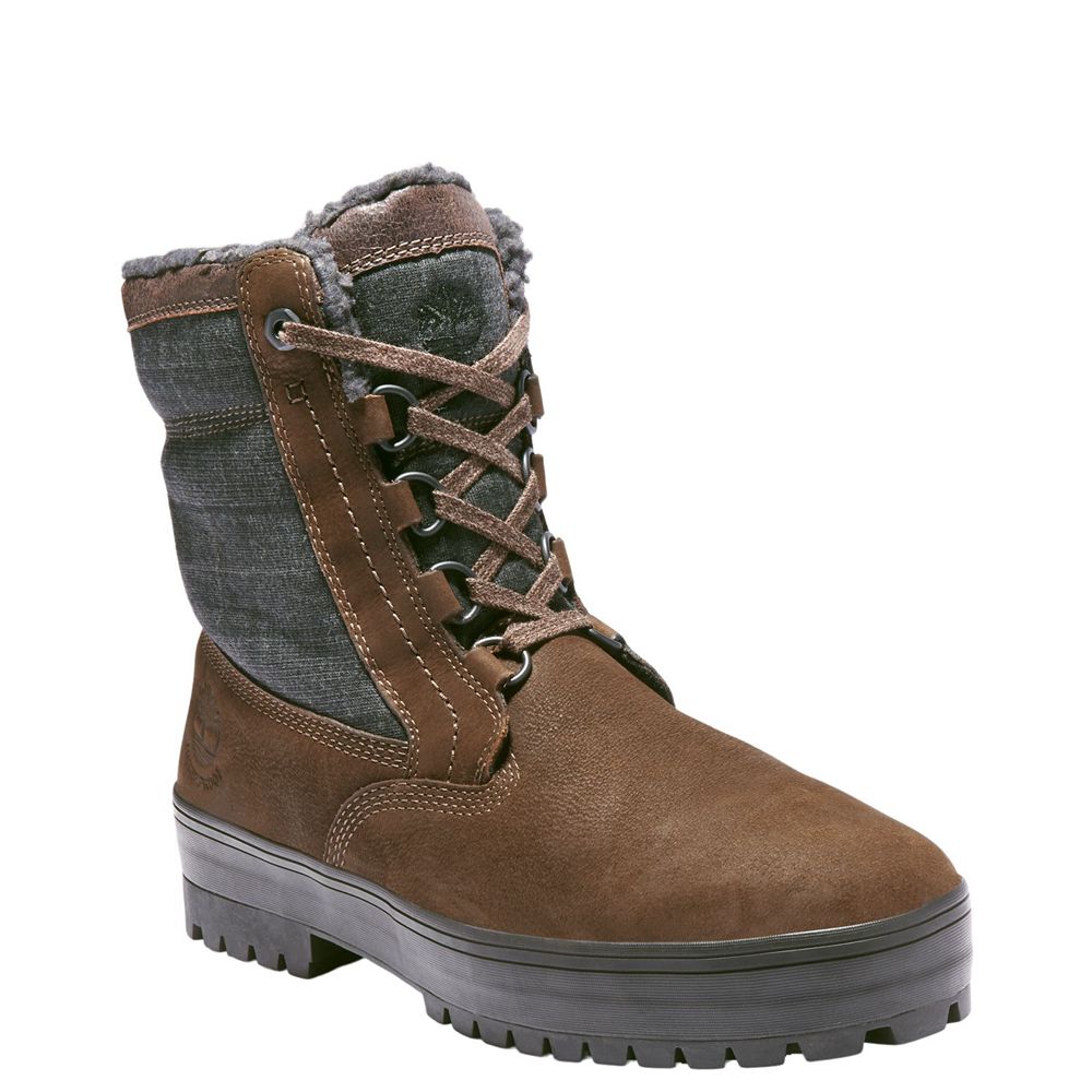 Bota Neve Masculino - Timberland Spruce Mountain Impermeavel - XJKPQ8524 - Marrom Escuro